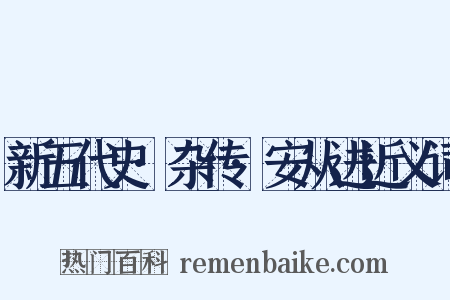 新五代史·杂传·安从进近义词是什么意思的图片